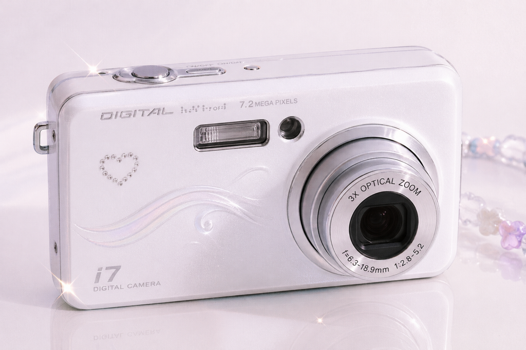 digital camera y2k white