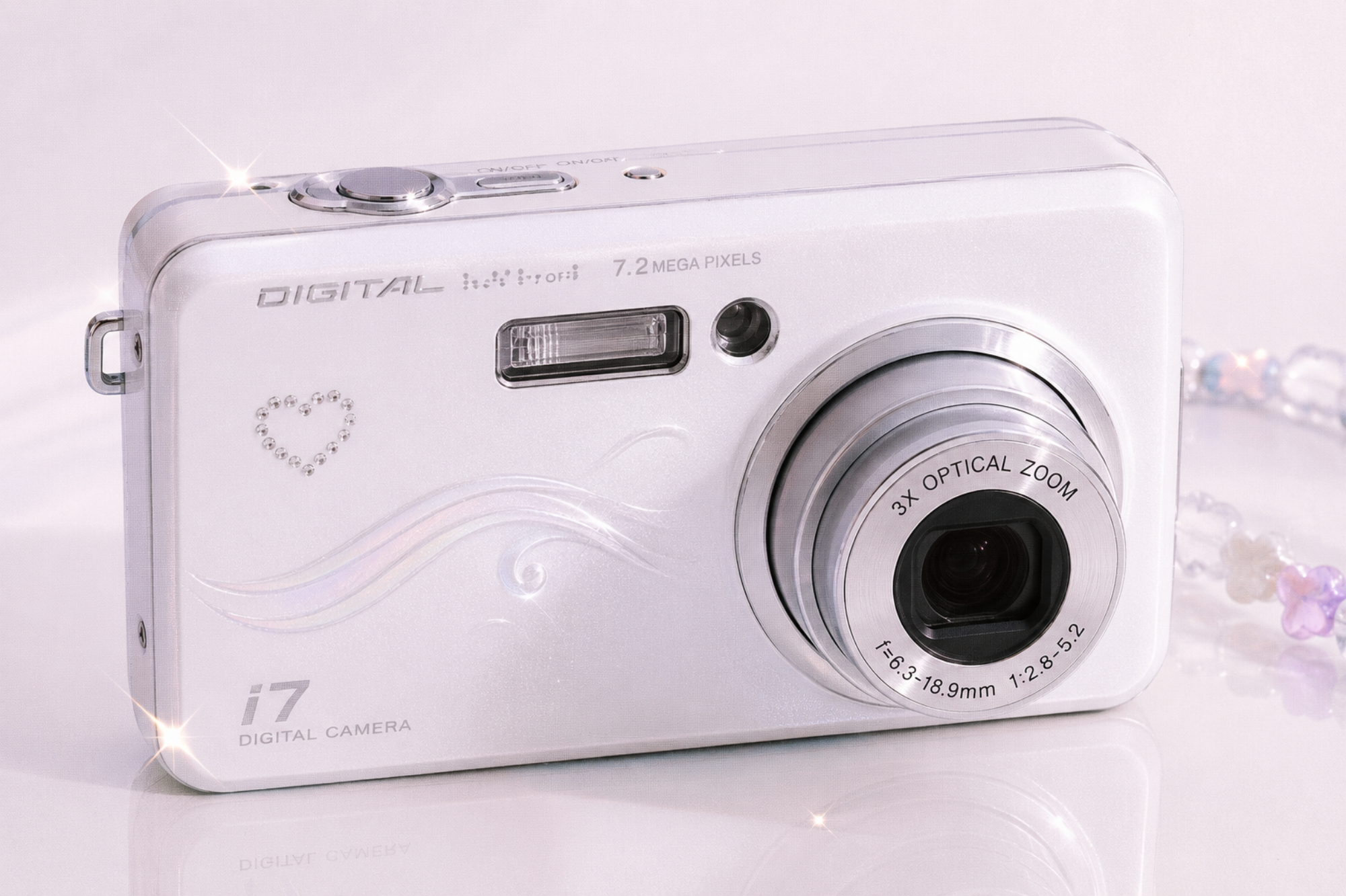 digital camera y2k white