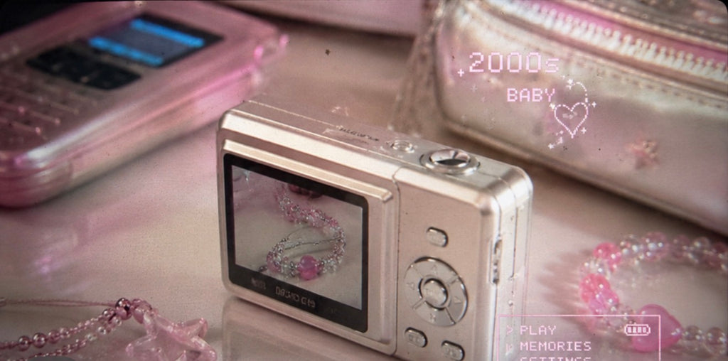 Digital camera y2k metallic silver