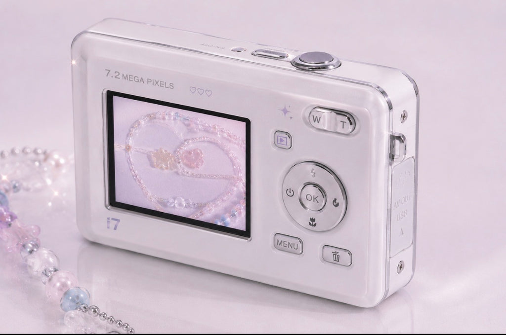 digital camera y2k white